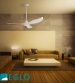 Eglo Noosa DC Motor 3 ABS Blade 52” Ceiling Fan with Dimmable Tricolour LED Light & Remote Control - White